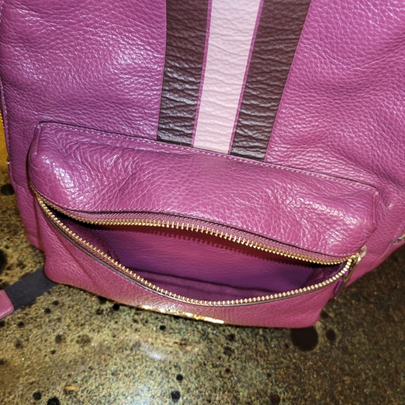 Coach Jes Berry Multi Pebbled Leather Small Backpack Varsity Stripe F89167 - Picture 11 of 16